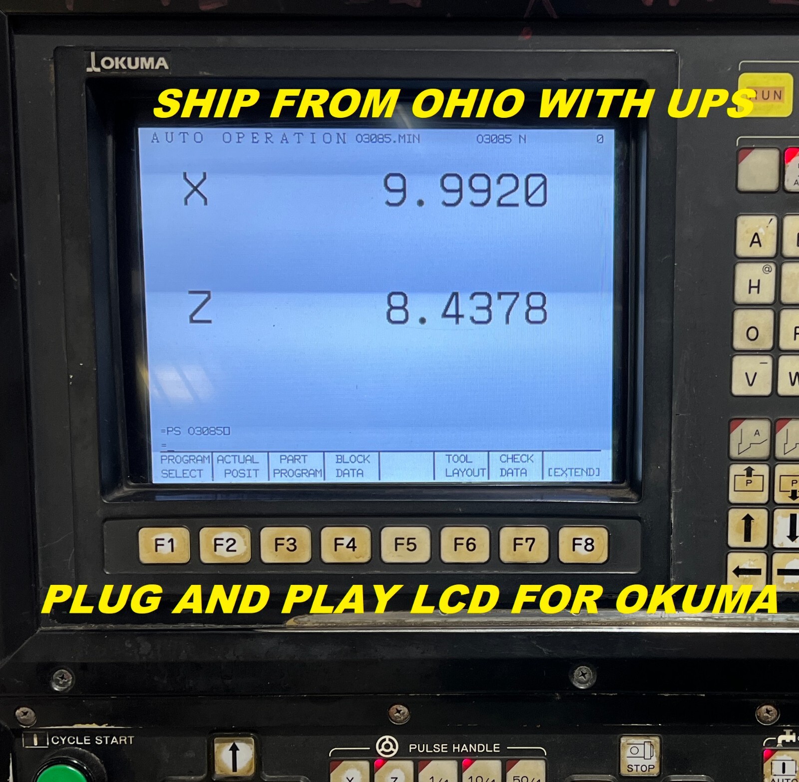OKUMA E0105-800-143 E0105-800-1 E0105-800-138 REPLACEMENT LCD FOR MONOCHROME