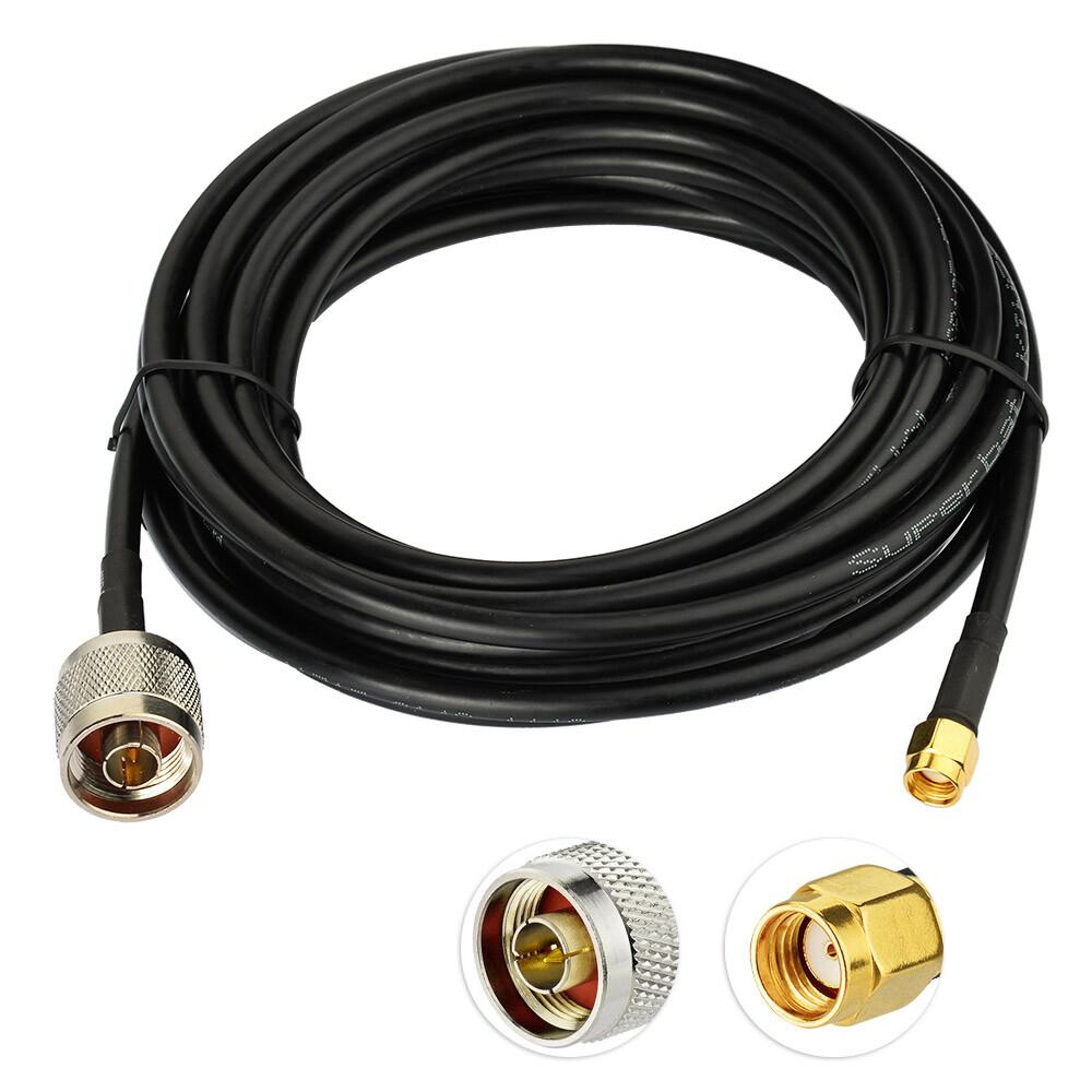 Ultra Low Loss RP-SMA to N-Male WiFi 4G LTE Lora Helium Antenna Extension Cable