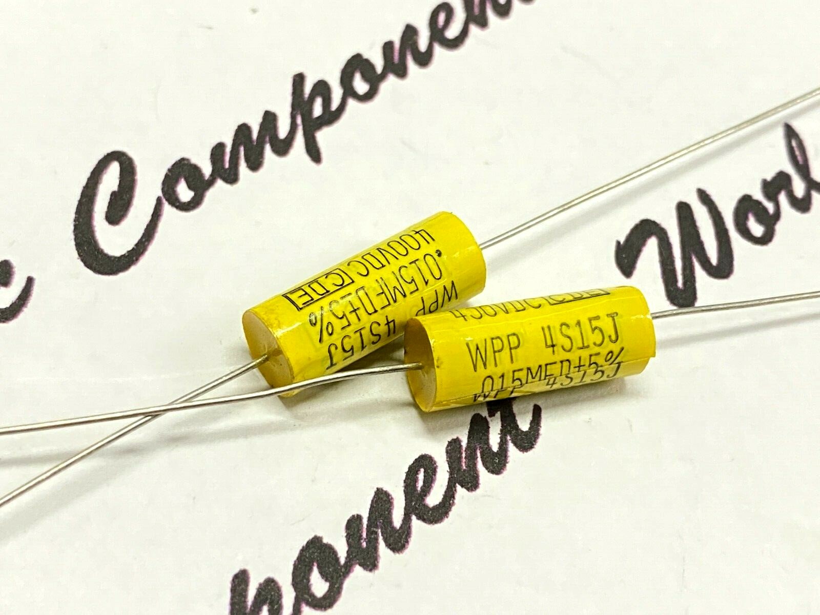 2pcs – Cornell Dubilier (CDE) WPP 0.015uF 400V 5% WPP4S15J Axial Film Capacitor