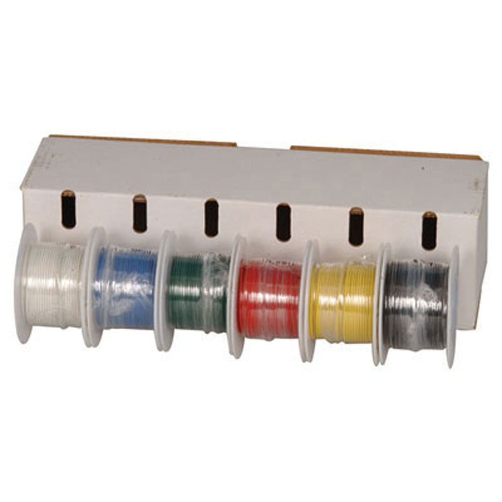 18 AWG 6 Color Stranded Tinned-Copper Hook-Up Wire Assortment 25 Feet