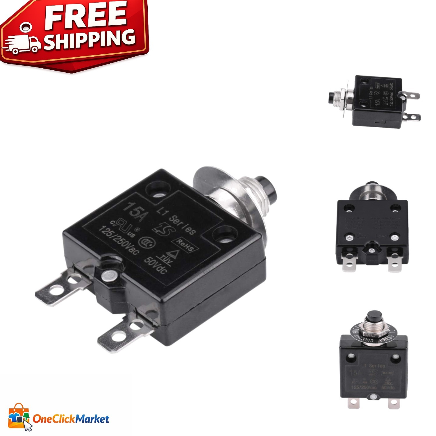 High-Quality 15A Manual Reset Thermal Switch for Reliable Circuit Protection