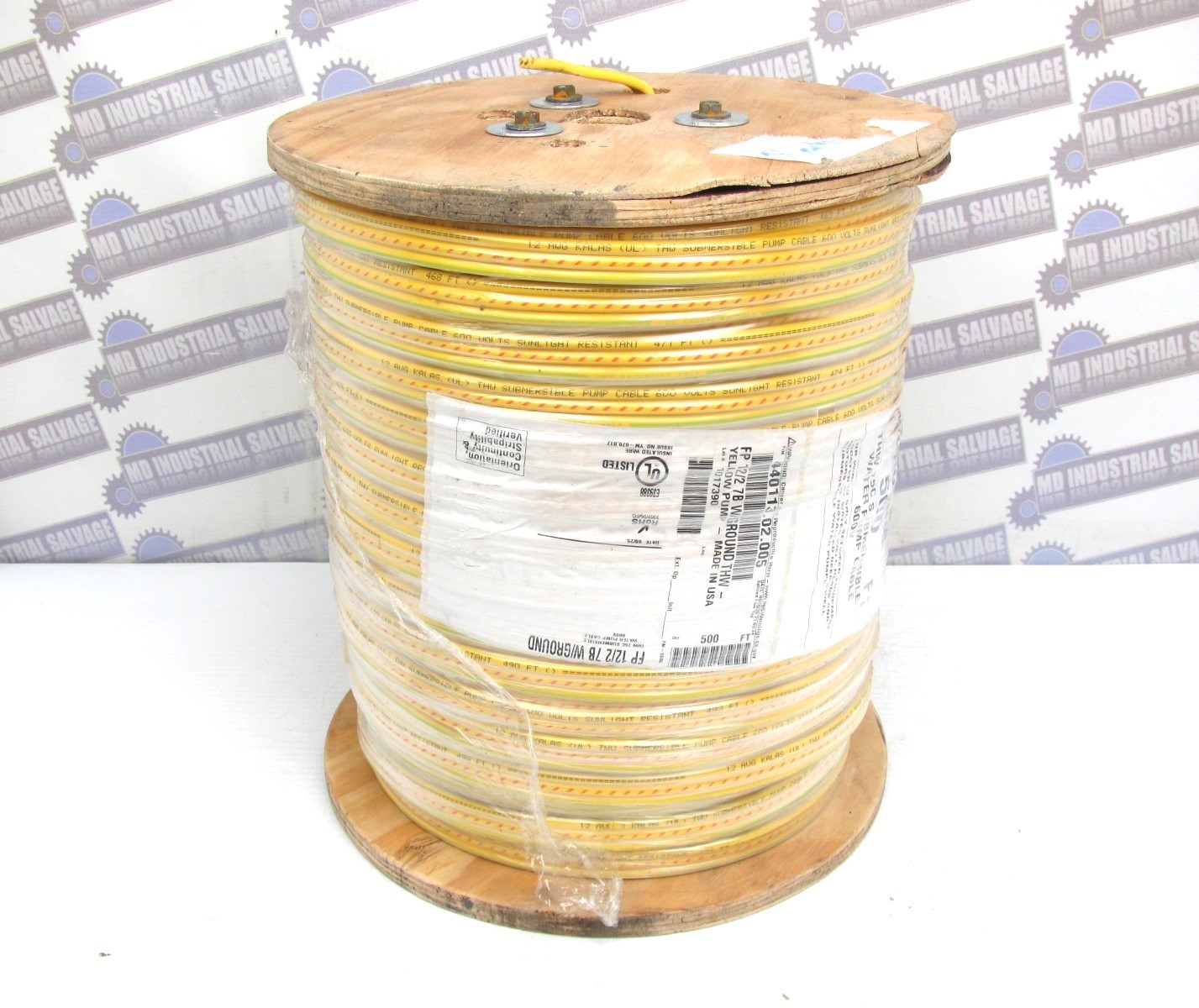 12/2 w/GROUND – FLAT SUBMERSIBLE WATER PUMP WIRE 600V – 10ft (CUT to LENGTH)