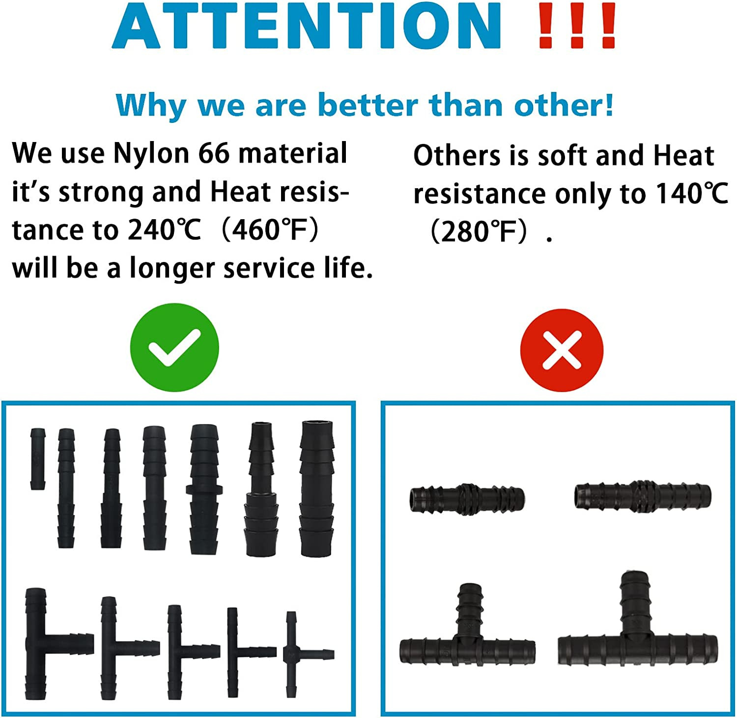 115 PCS Vacuum Connector Assortment Heat Resistance 240℃（460℉）12 Sizes Automotiv