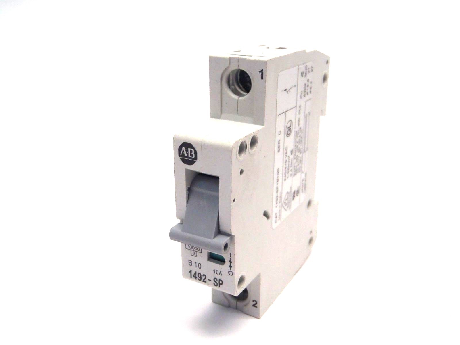 Allen Bradley 1492-SP1B100 Ser C Miniature Circuit Breaker 10A 1P 277V