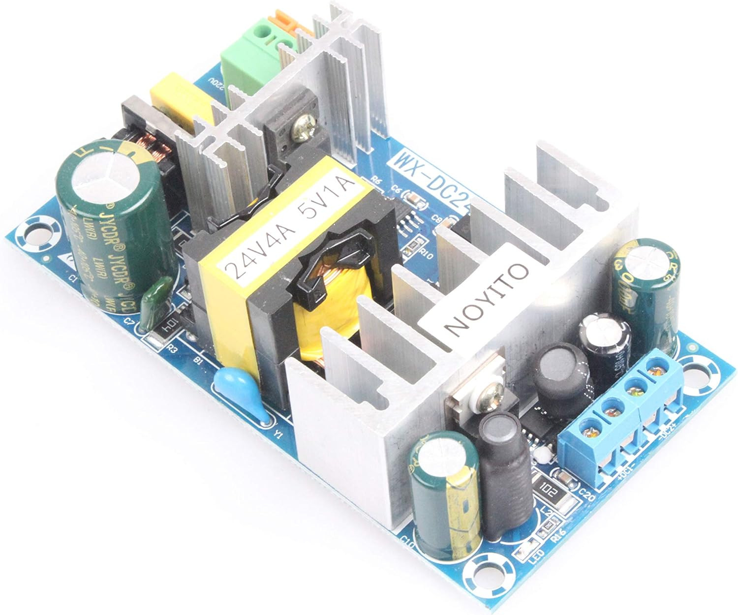 AC to DC Isolated Power Supply Module DC 24V 4A 5V 1A Dual Output Power AC 120V