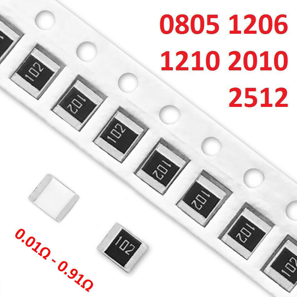 0805 1206 1210 2010 2512 SMD Resistors ±1% Low Resistance Range 0.01Ω To 0.91Ω