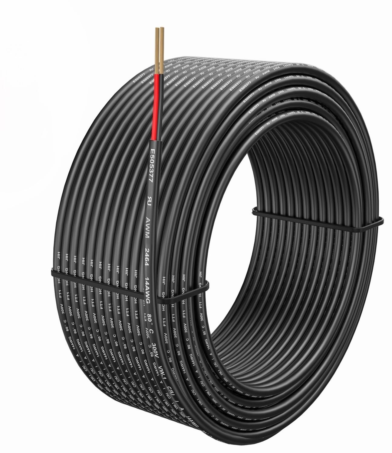 14 Gauge 2 Conductor Electrical Wire, 14/2 2 Wire Trailer Wire 20ft Stranded PVC