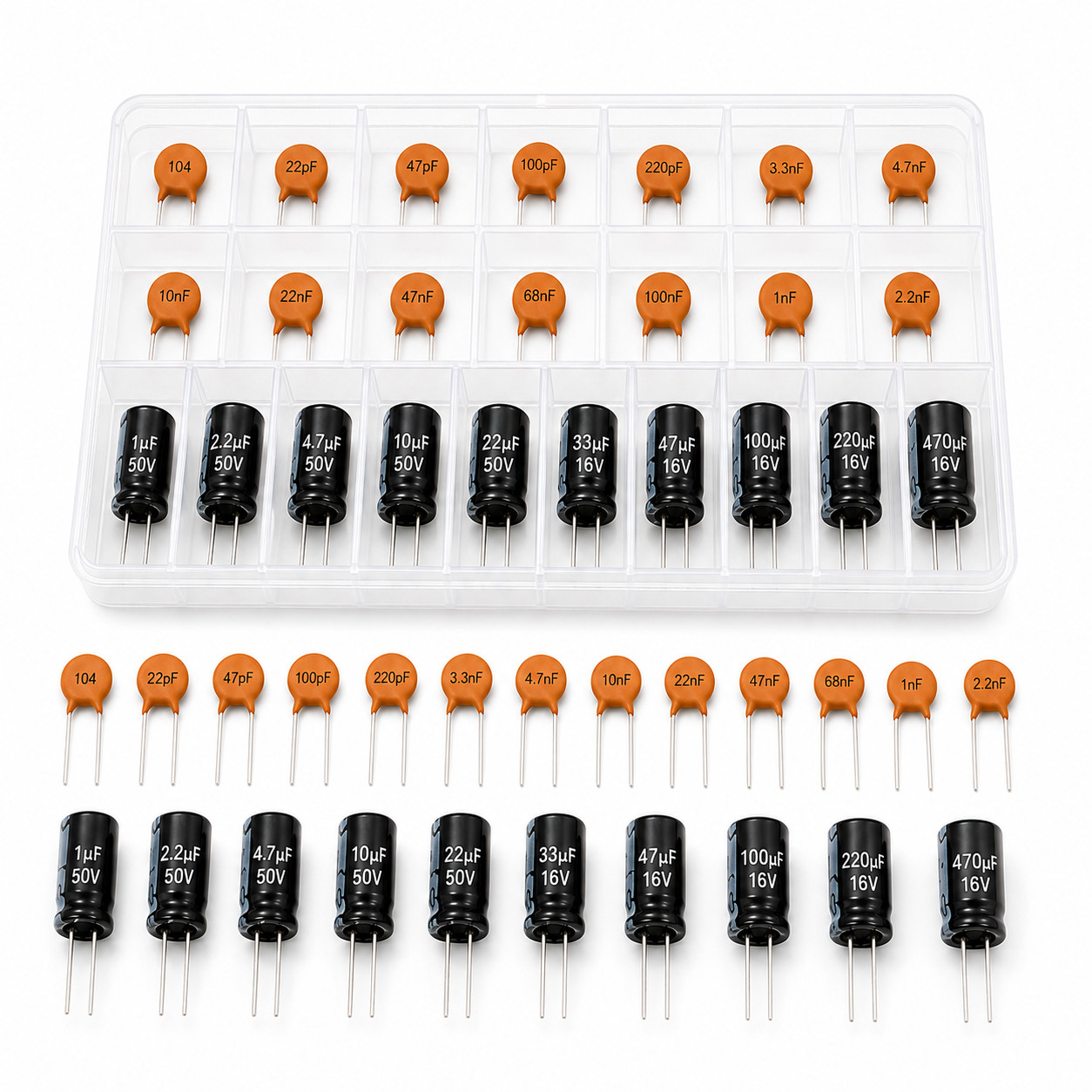 Capacitor Kit Ceramic Electrolytic – Choose Value – 10 pcs – US Seller