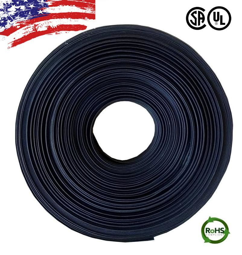 50 FT. 50′ Feet BLACK 5/8″ 16mm Polyolefin 2:1 Heat Shrink Tubing Tube Cable US