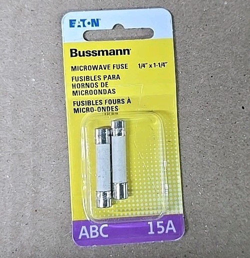 Eaton Bussmann 15A ABC Ceramic Tube Microwave Fuse ABC-15