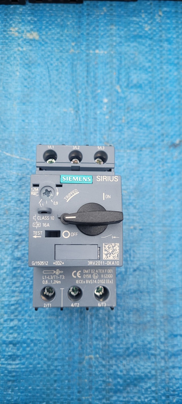 Siemens Sirius 3RV2011-0KA10 Motor Starter Protector Circuit Breaker