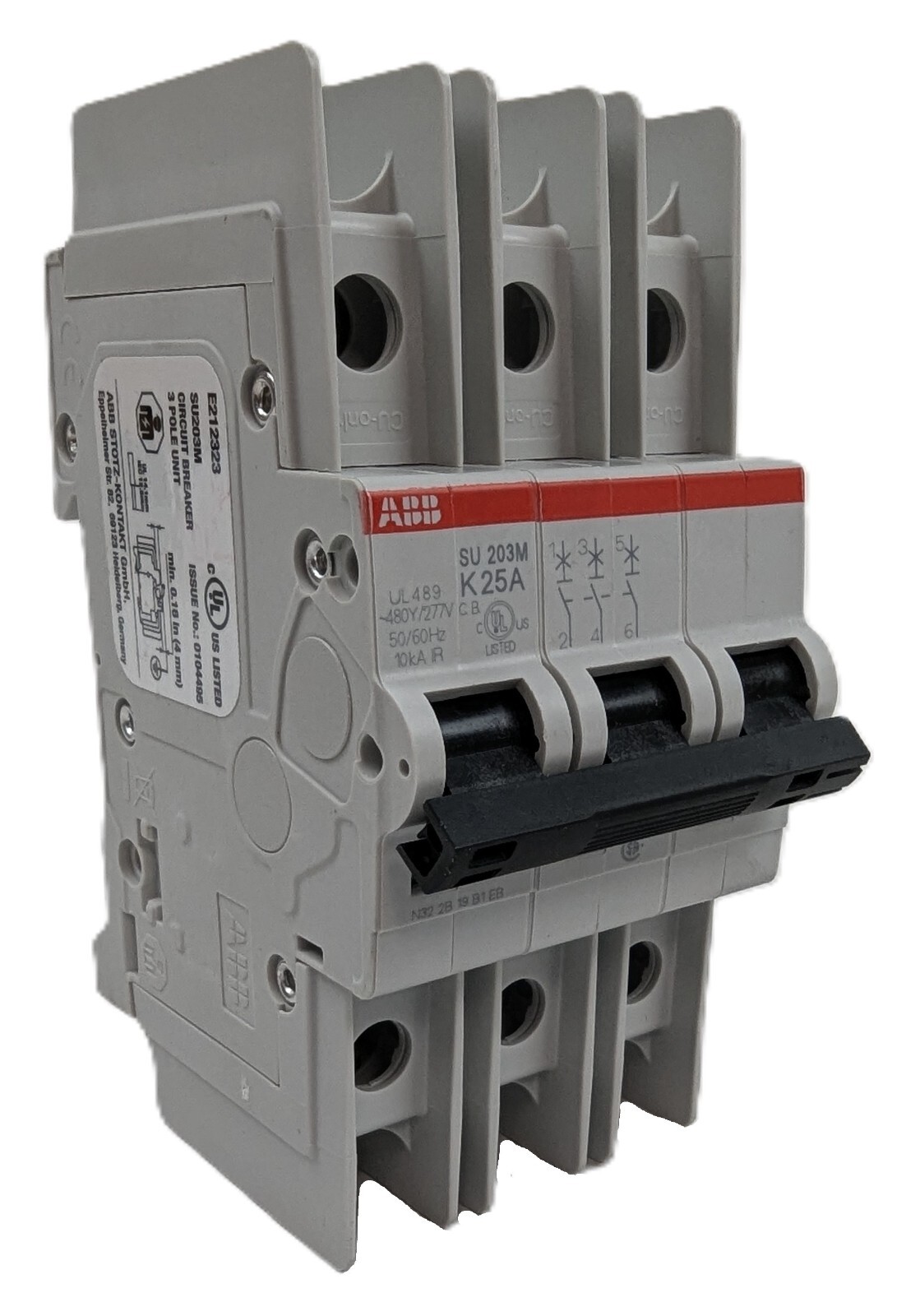 ABB SU203M-K25 Circuit Breaker 25A 240/480Vac 3Pole Din Rail 2CDS273337R0517 NEW