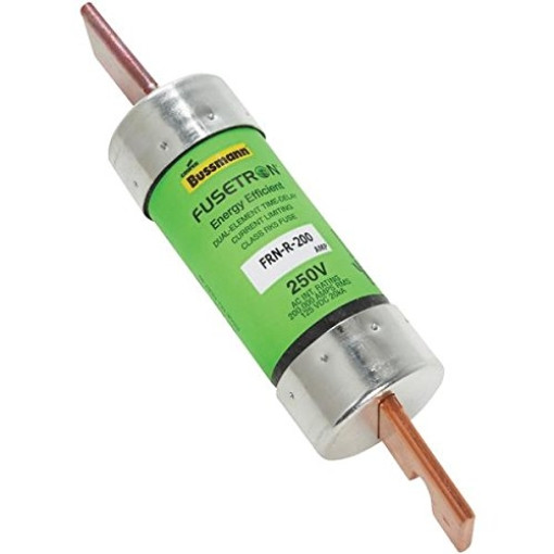 Bussmann Cartridge Fuse Dual Element Time Delay 200 Amp 250 V 7.13 ” X 1.56 ” D