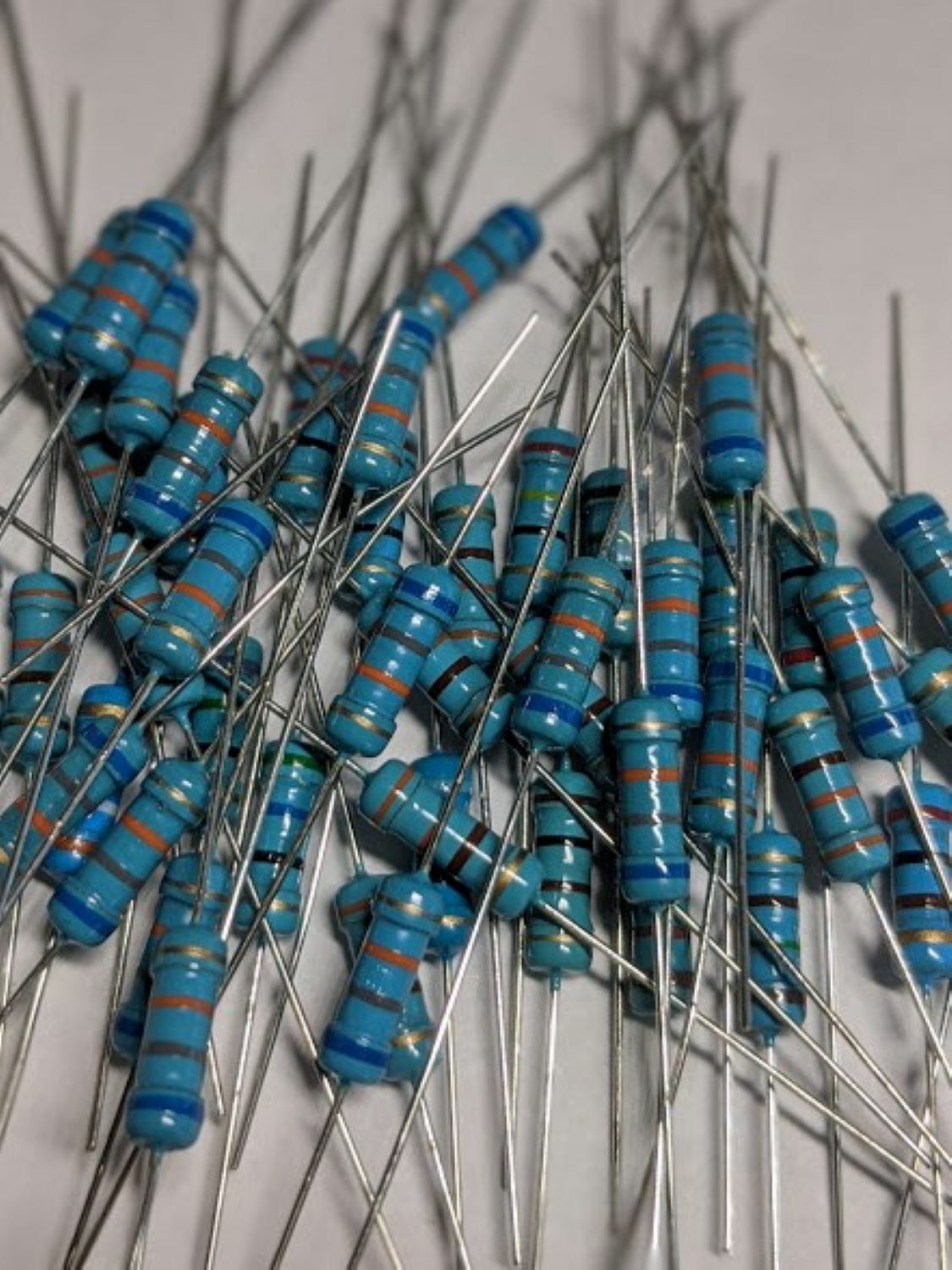 QTY 5 each – 1/2 W 5% carb flm blue resistors -Pick Value-FREE SHIP-Mr Circuit