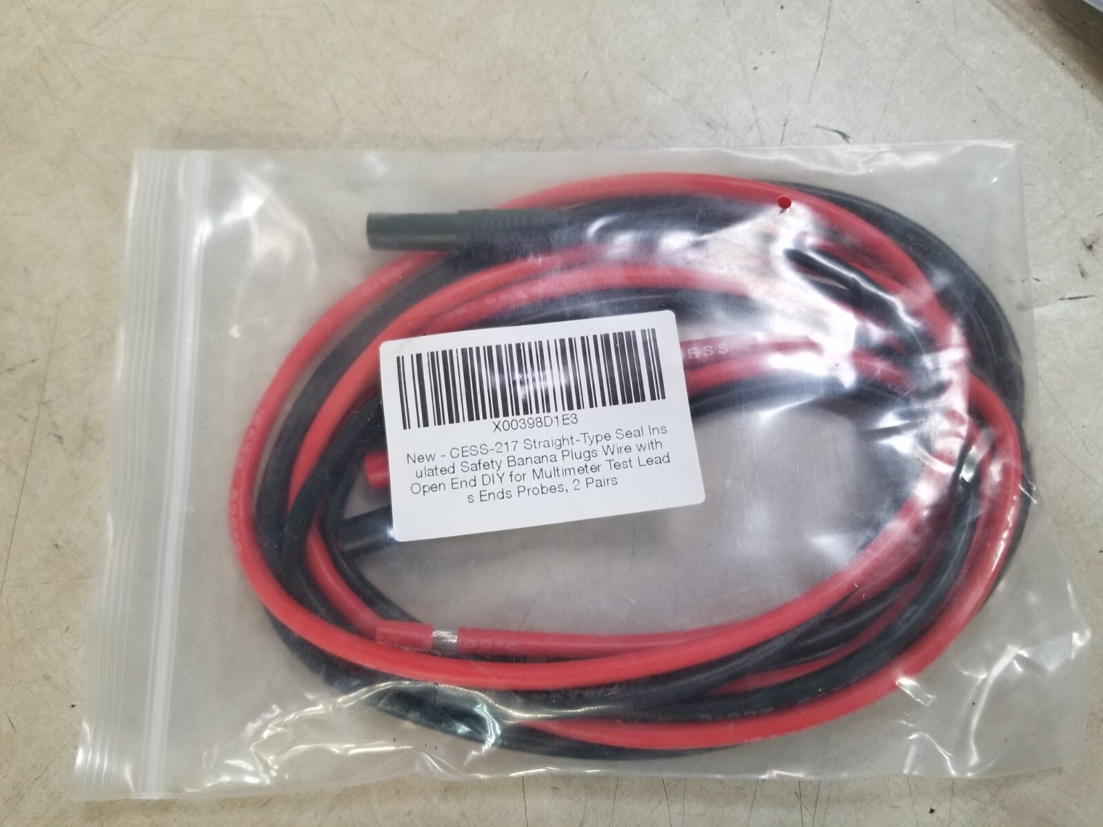 Unbranded CESS-217 Straight Seal Insulated Banana Plugs Wire, 2 Pairs
