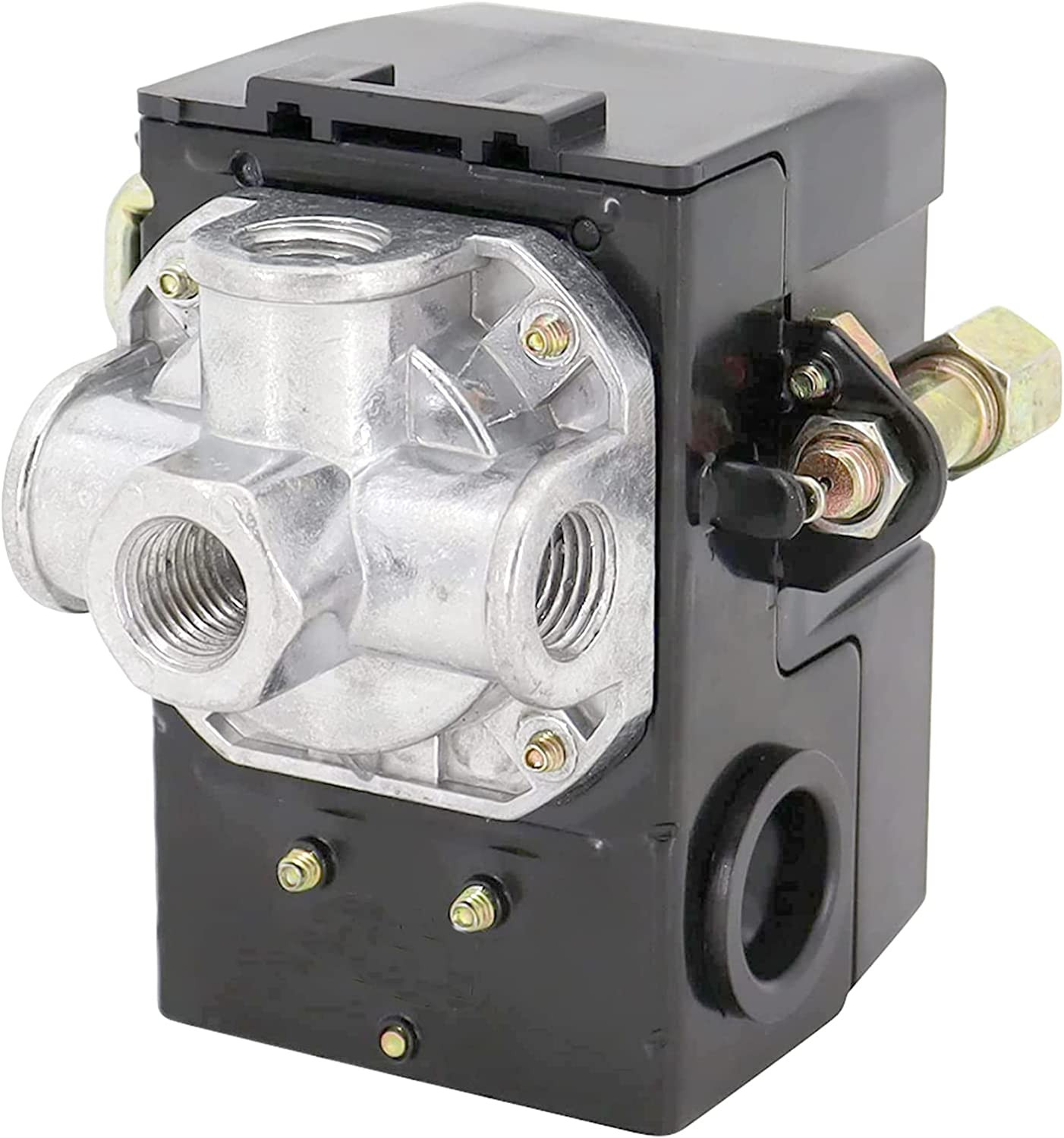 Lefoo 95-125 PSI Air Compressor Pressure Switch 1/4″ Female NPT 4 Port LF10-L4H