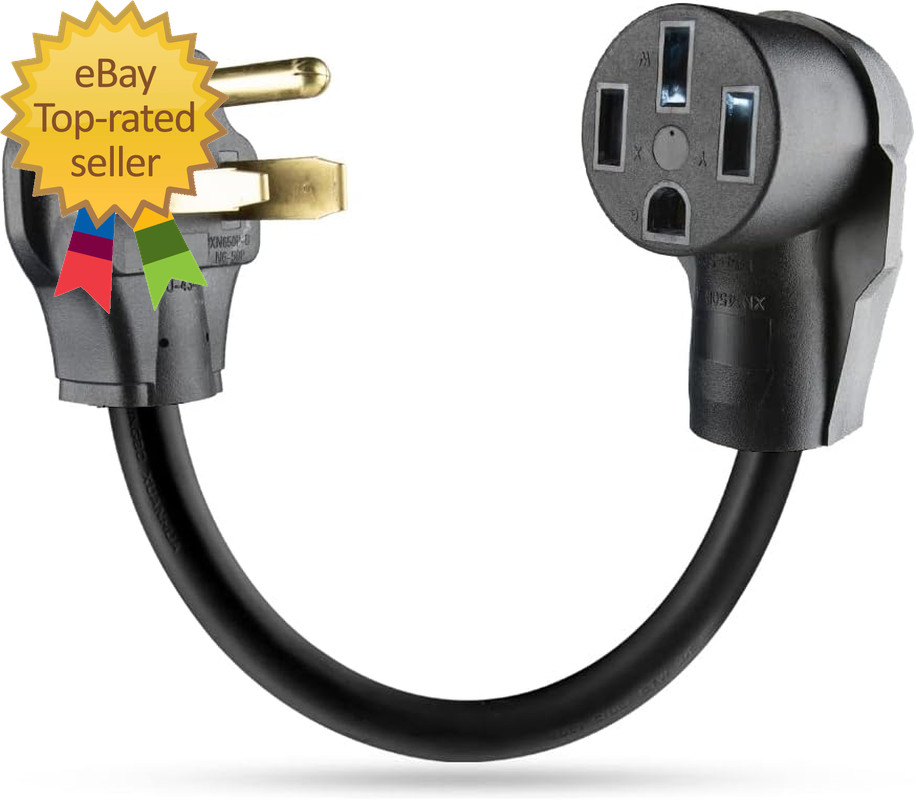 NEMA 6-50P charger Adapter Cord 220V 50 Amp 4 Prong to 3 Prong Welder in new