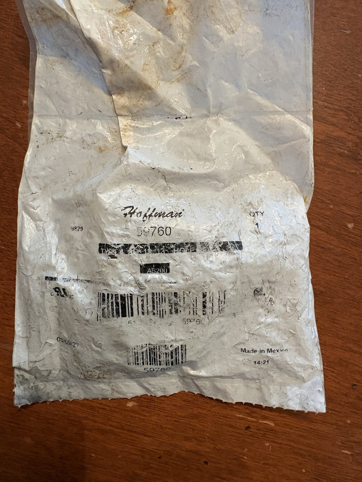 Hoffman Hole Seal 59760 Type 4, 32,12, 13, as200