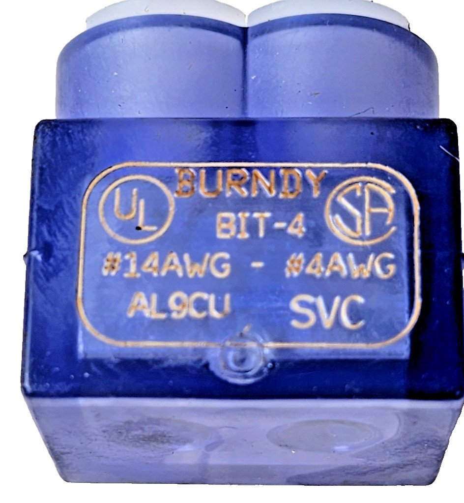 Burndy BIT-4, BIT4 Insulated Multi-Tap Connector 1.25 In. L