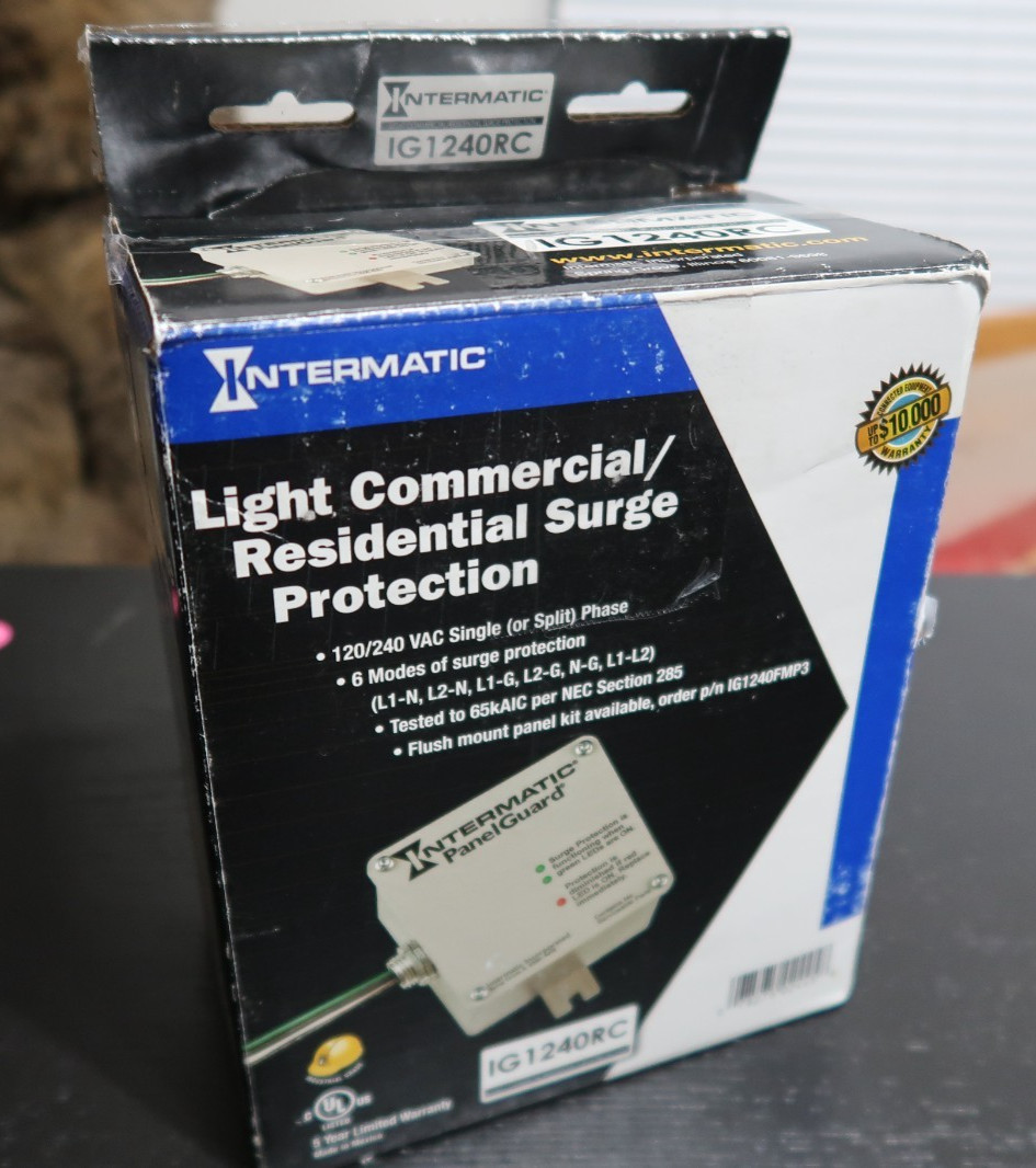 Intermatic Light Commercial / Home Panel Guard Surge Protective Device IG1240RC