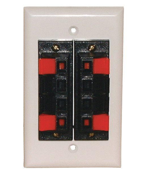 Philmore 75-678 – Speaker Wall Plate – 2x 4 Position Terminals – New in Package!