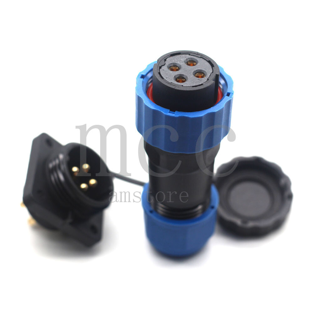 SD20 4pin Panel Mount IP68 Waterproof Plug & Socket Circular Connector 380V/25A
