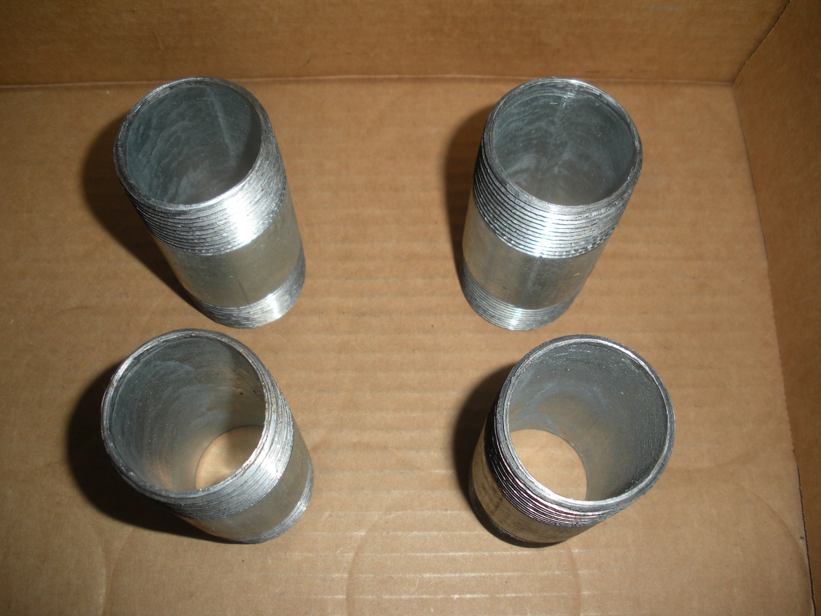 1-1/4″ x 3-1/2″ rigid conduit nipple lot of 4 galvanized
