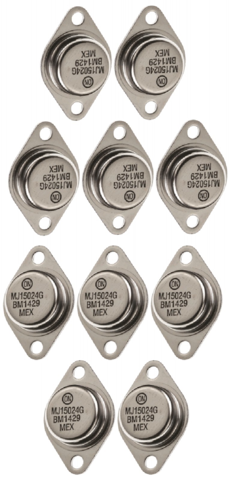MJ15024 To-3 Silicone Audio Power Output Transistor 10 Pack