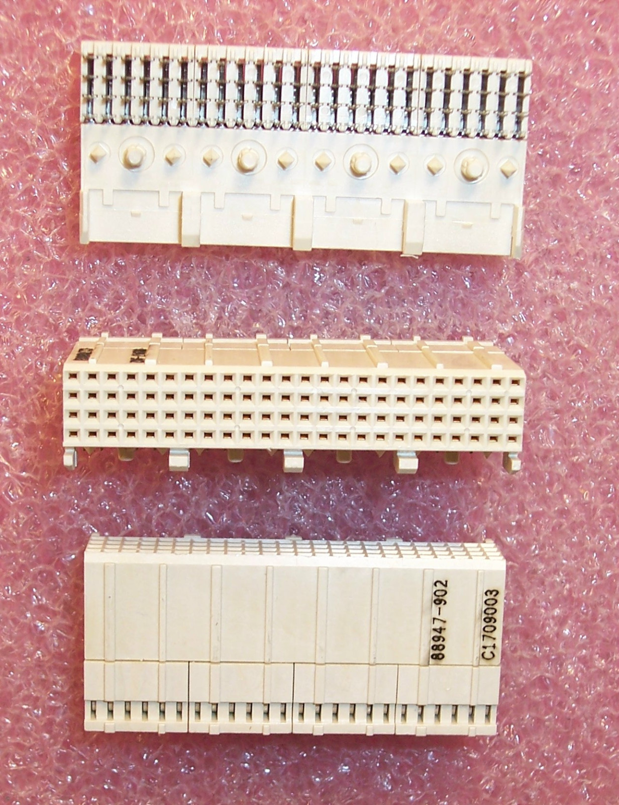 QTY (2) 96 POSITION PRESS-FIT BACKPLANE RECEPTACLES 2mm 88947-902 FCI