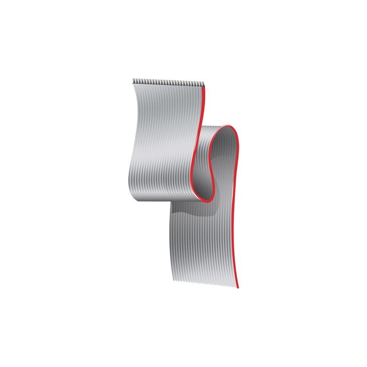 100′ 9L28010 28 AWG 10 Conductor Tinned Copper Flat Ribbon Cable Gray 300V