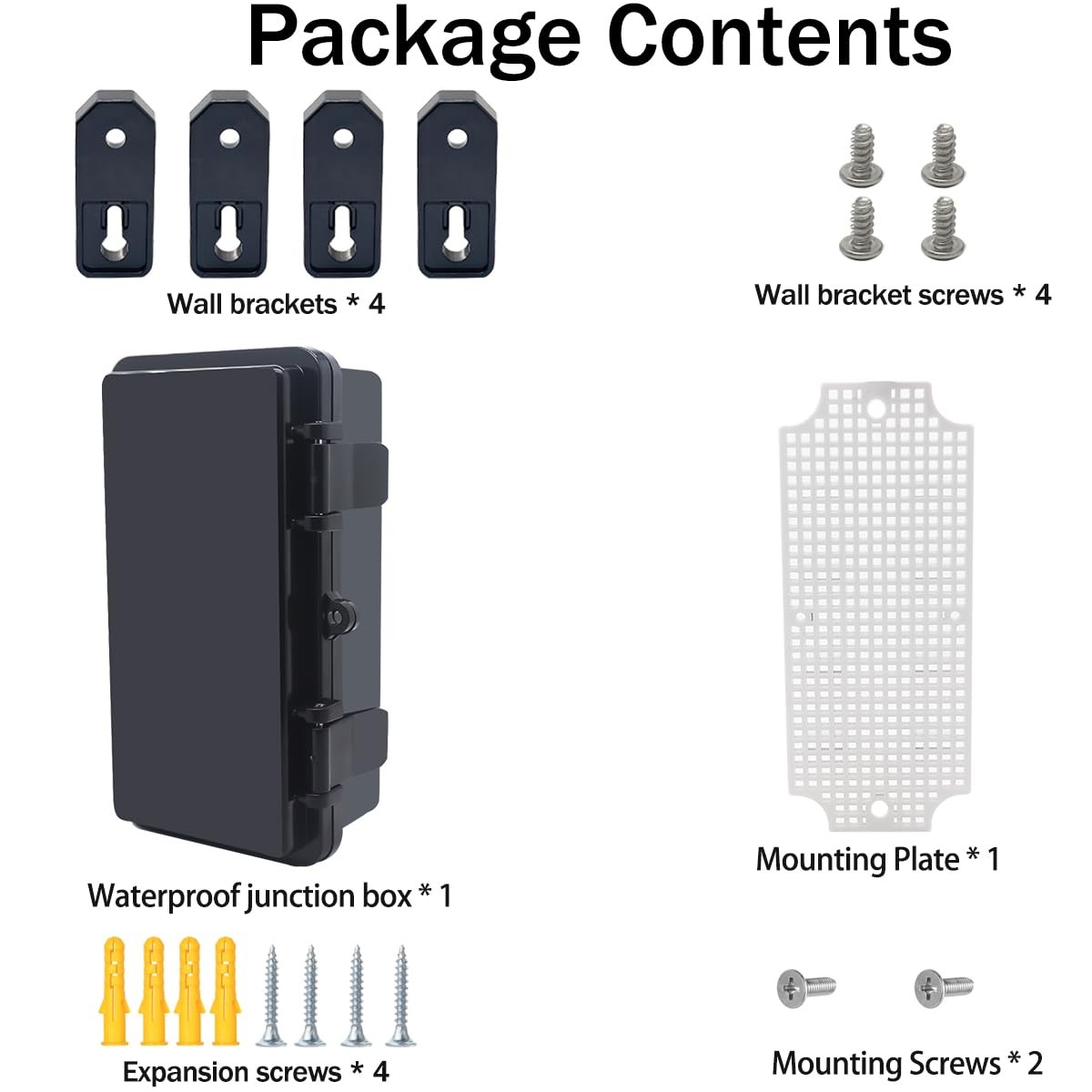 Junction Box IP67 Waterproof ABS Project Box Hinged Cover Outdoor Electrical