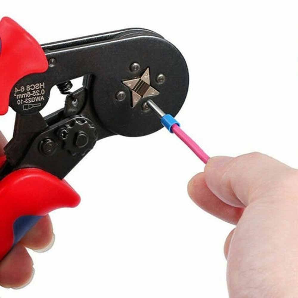 Ferrule Crimping Tool Kit AWG23-7 Self-adjustable Ratchet Wire Crimping Tool Kit