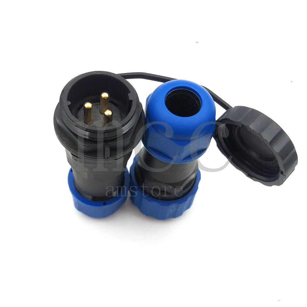 SP20 IP68 Waterproof 3 pin Docking Plug and Socket Inline Connector Aviation