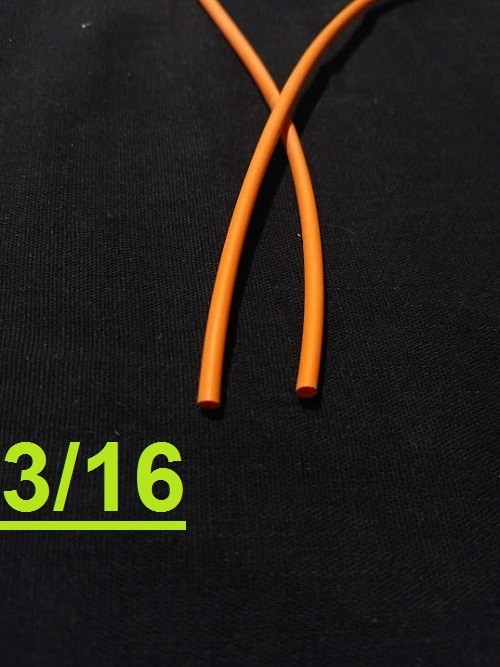 3/16″ inch 4.7mm ORANGE 2:1 heat shrink tubing polyolefin (1 FOOT)