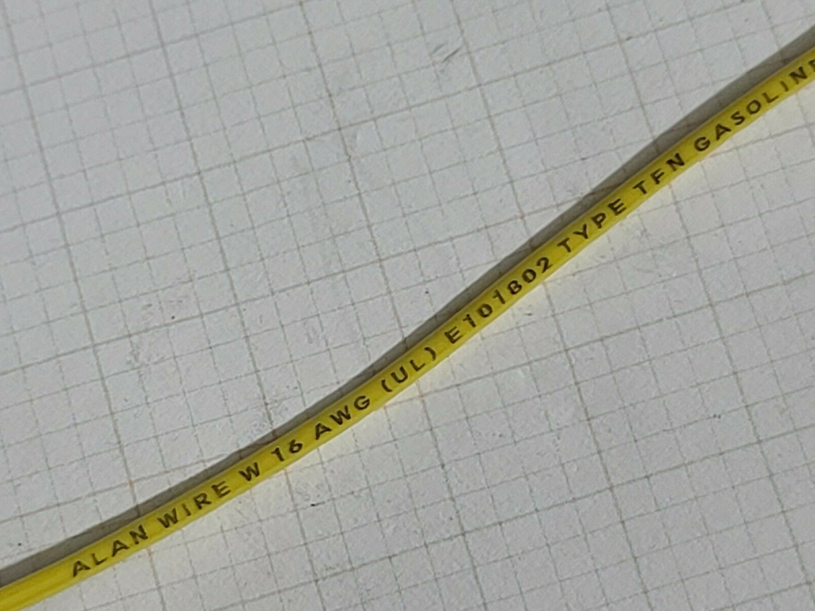 Alan Wire #16awg Solid TFN/TEWN/AWM Building/Fixture Wire 600V/105C Yellow/100ft