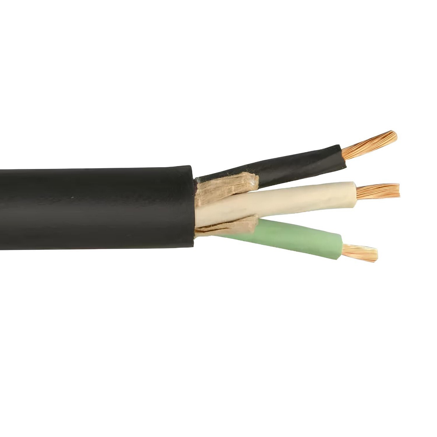 12/3 SJTOW Portable Power Cord Black UL CSA 300V Length 50ft to 1000ft