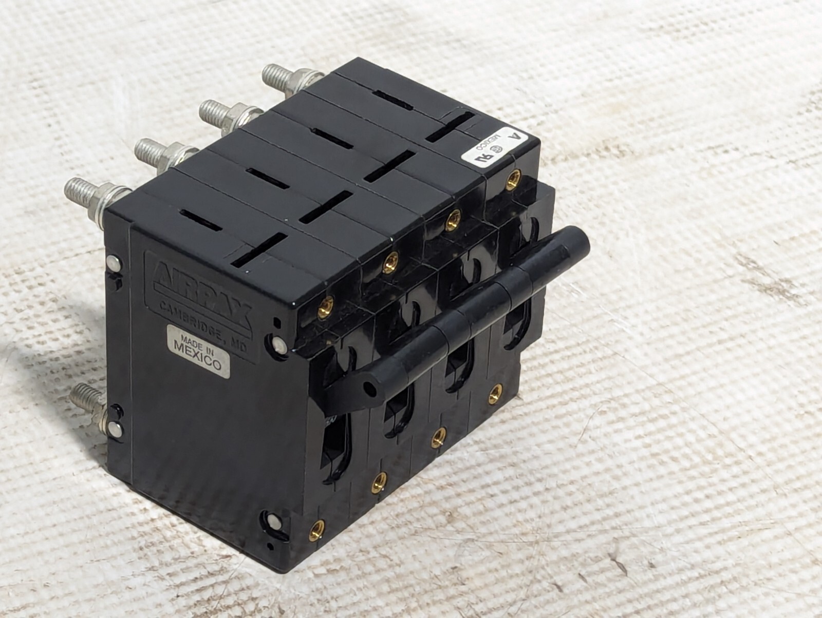 Airpax UPL1111-1-65F-503 circuit breaker, FL 50A, Trip 62.5A, 250VAC, 65F delay