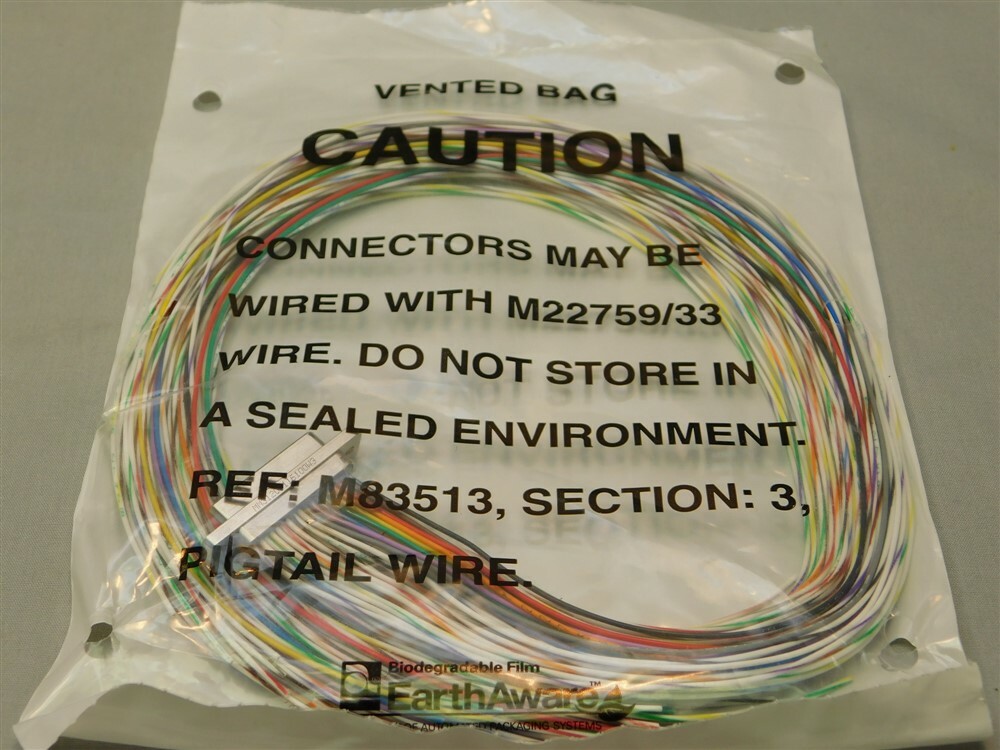 Airborn MM31205116100W3 51P Micro D Male Connector w/18″ 26AWG Teflon Pigtails