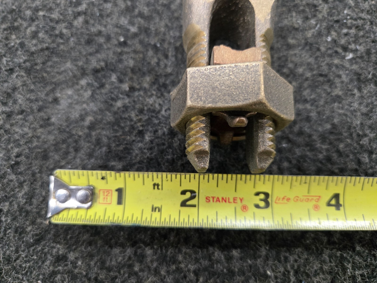 Split Bolt Brass Ground Connectors, 5 pcs, 1/2″, Stud Heavy Duty with Bronze Nut