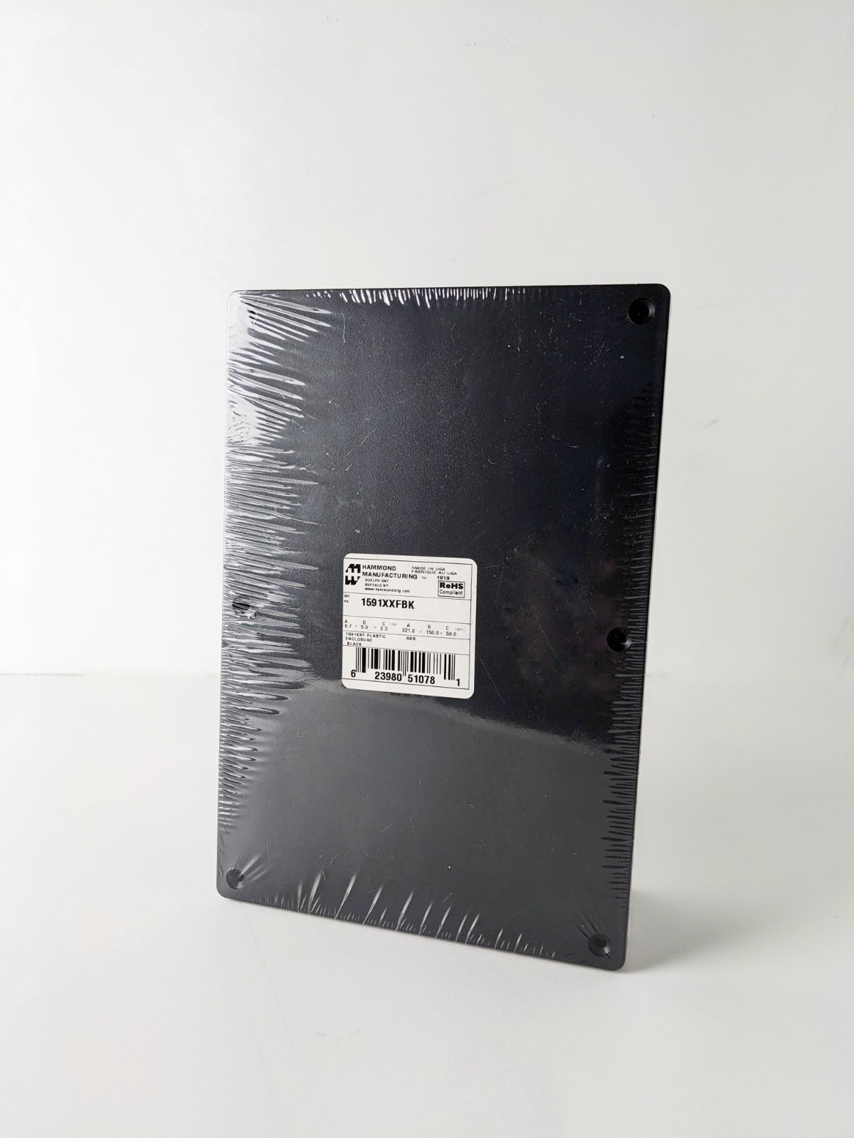 Hammond Project Box 1591xxfbk (8.7 x 5.9 x 2.3 in) ABS Black Plastic Enclosure