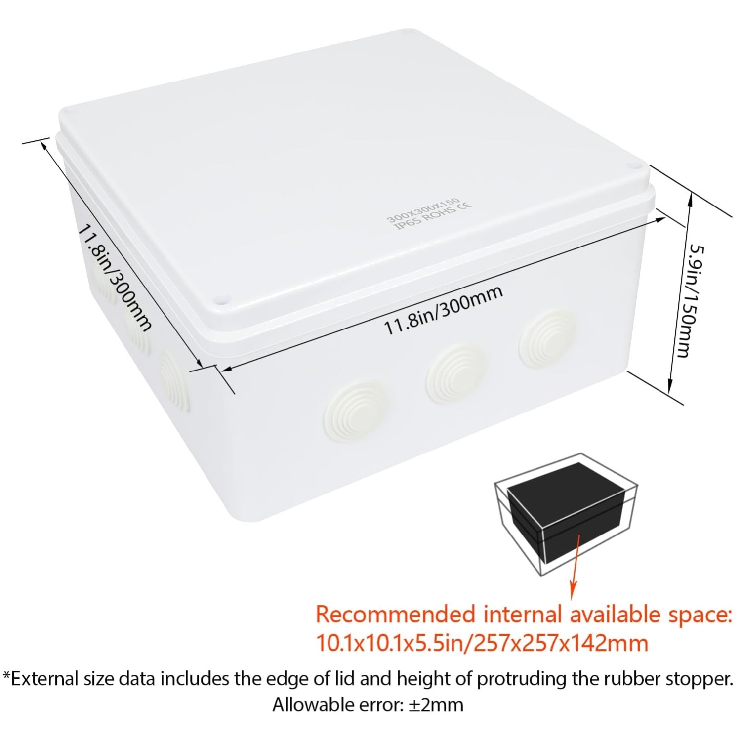 Outdoor Electrical Enclosure 11.8×11.8×5.9″