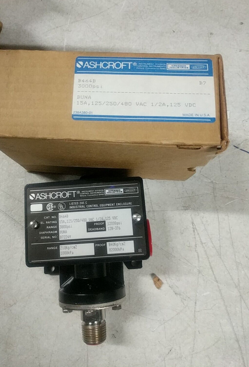 Ashcroft B464B – RANGE 0~3000 PSI