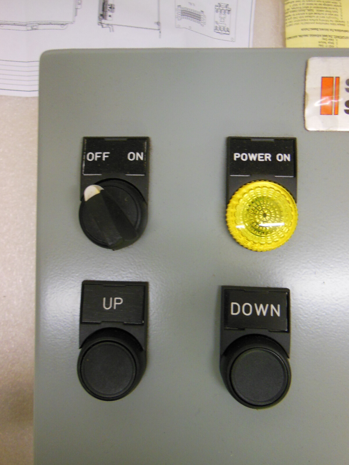 custom CONTROL PANEL full Voltage Non-Reversing with Off-On Switch – NEW