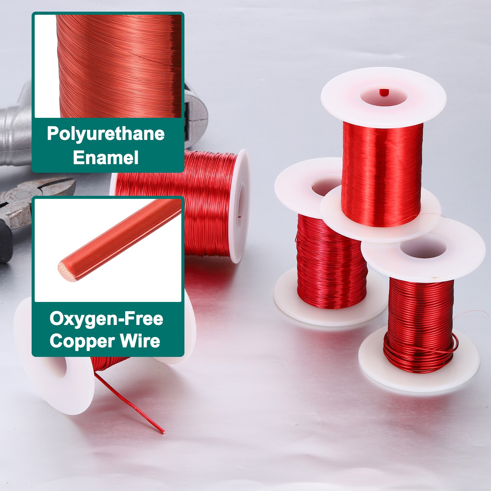38 AWG Magnet Wire, 1 lb Magnetic Coil Wire, 155C(311F)