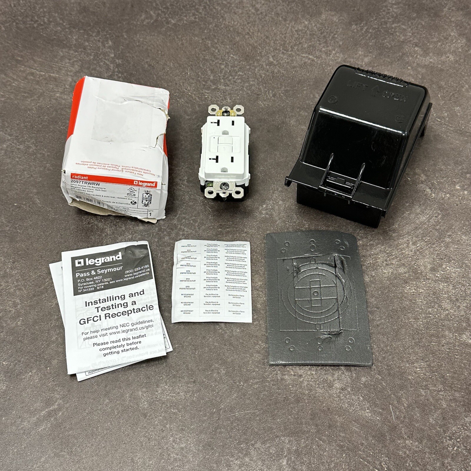 Red Dot Outdoor Metal, Aluminum Cast, Extra Duty Cover, W/ Legrand GFCI Outlet