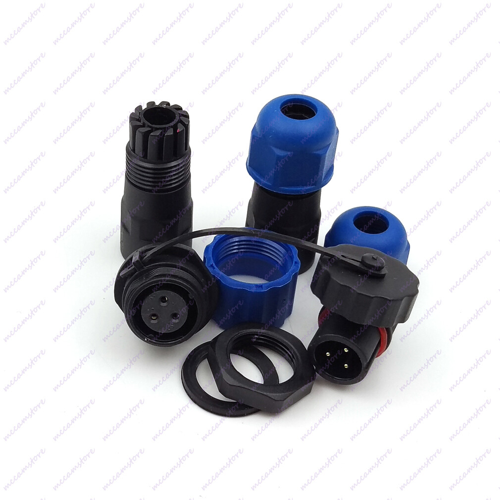 Waterproof Connector Cable Coupler SD13 Inline IP68 Plug & Socket Pair 1-7 pin