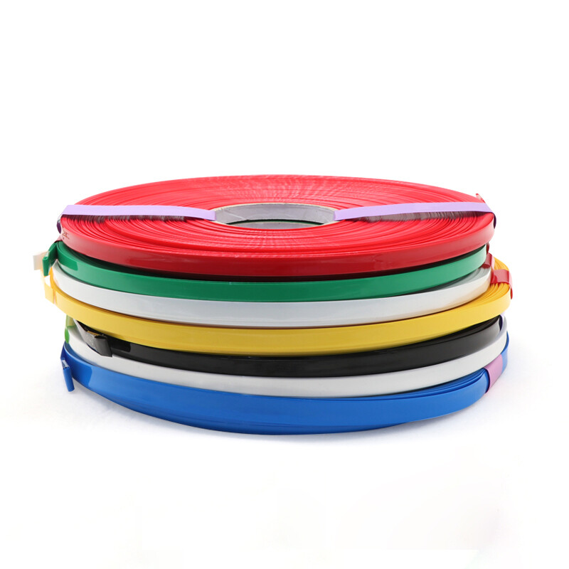 PVC Heat Shrink Tubing Wrap Sleeving Flattened Width 31mm-45mm Various Colours