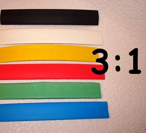 1″ ID 3:1 Heat Shrink Tubing Polyolefin – 1ft, 4ft, 10ft, 25ft