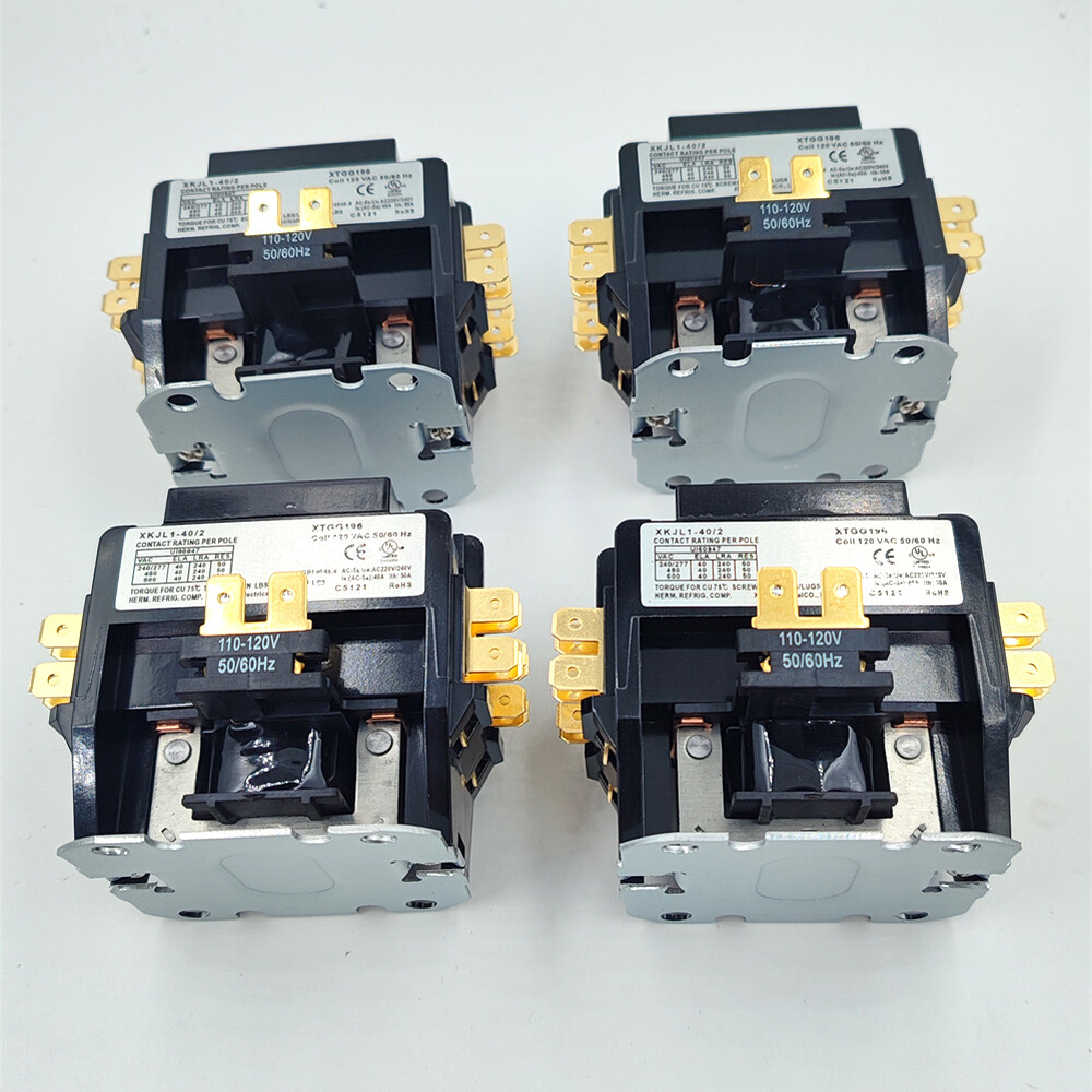 4PCS 2 Pole Magnetic Contactor 40 Amp 120VAC Coil XKJL1-40/2 NEW