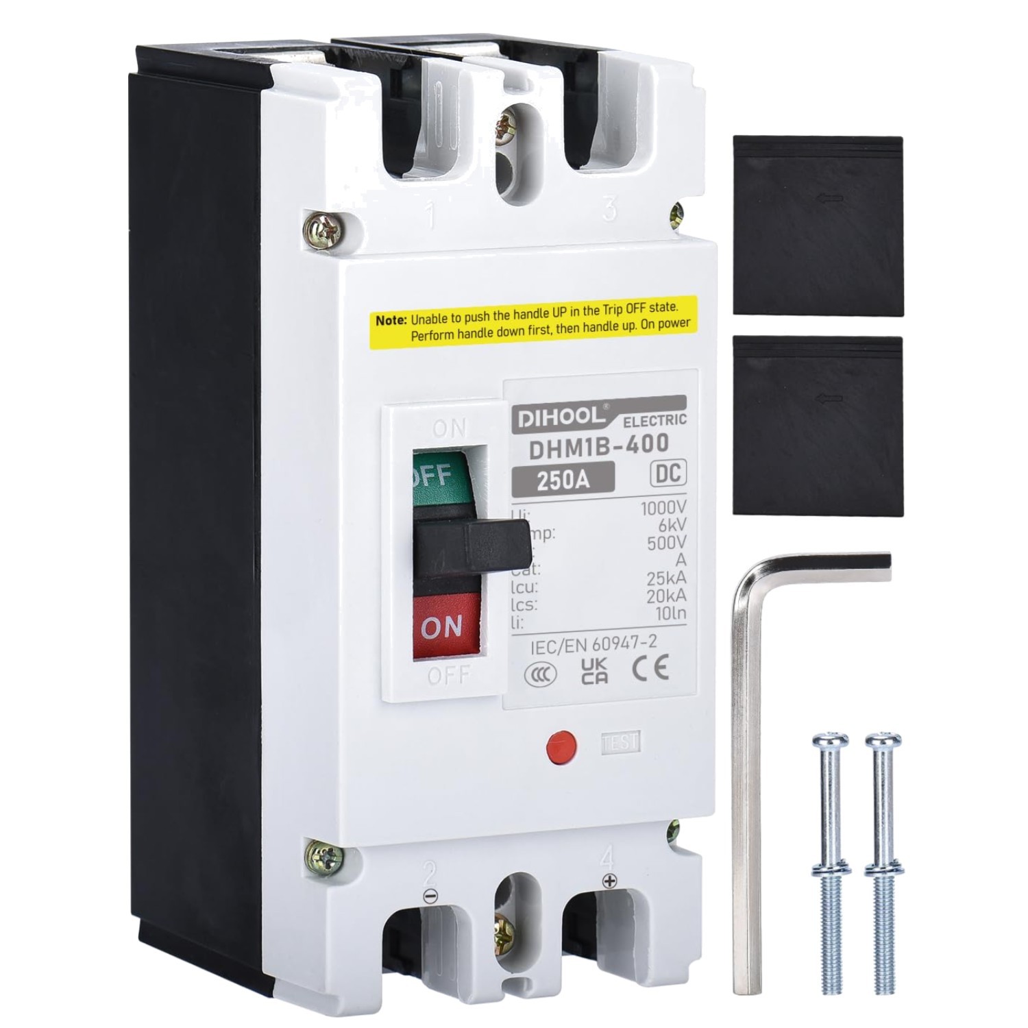 Battery DC Disconnect Switch, 250 Amp DC Breaker for Main Power, Solar, UPS, …